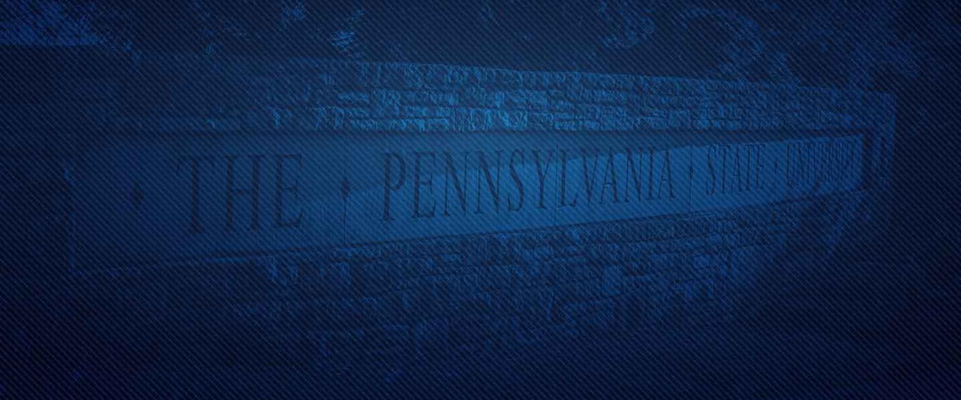 Penn State University rock wall sign